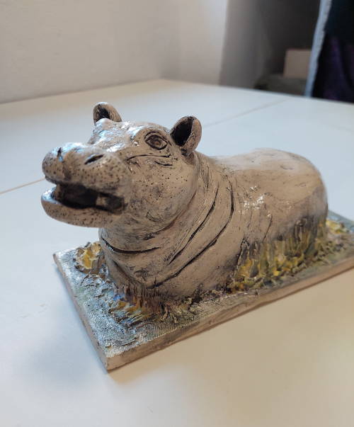Nilpferd, ca. 20 x 10 x 10