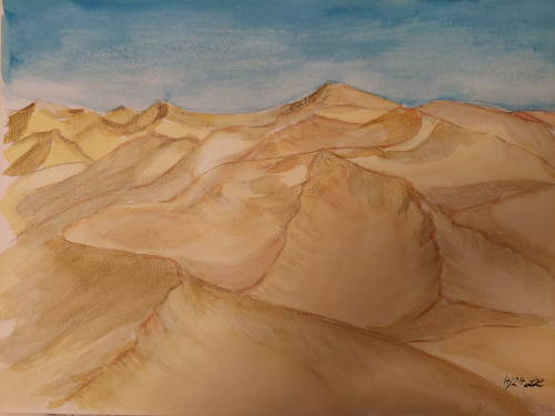 Wüste, Aquarell, A3